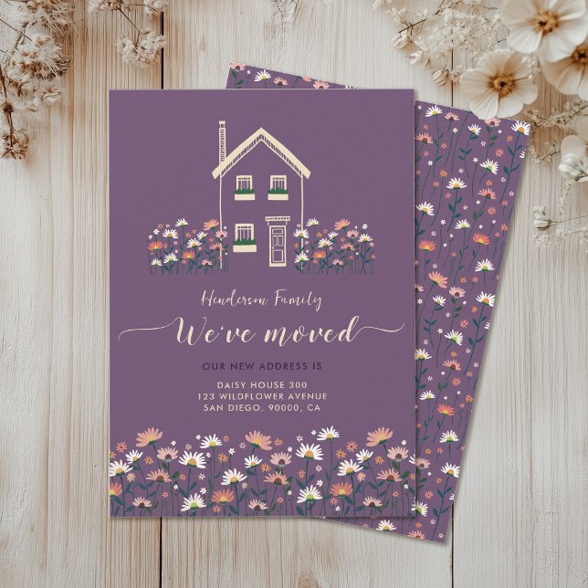 Vi har Flyttat kungörelsen om vimmelkrom Julkort (Skapare uppladdad)