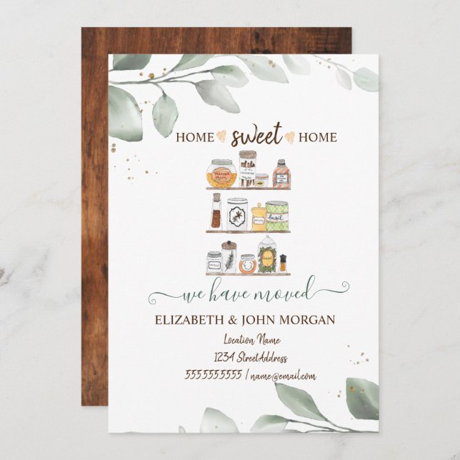 Vi har Flyttat, Lagrar Kitchen,Löv,Wood (Fram/baksida)