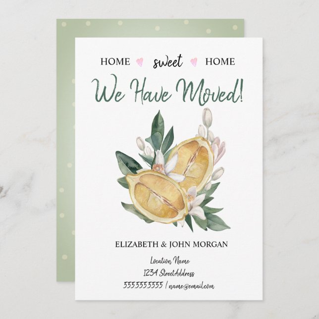 Vi har Flyttat, Lemons Polka dots (Fram/baksida)