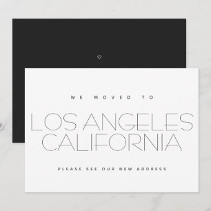 Vi har flyttat Los Angeles California Modern New H Meddelande