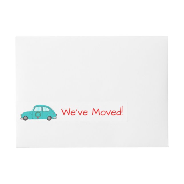 Vi har flyttat med julklapp etikettband (Framsidan)