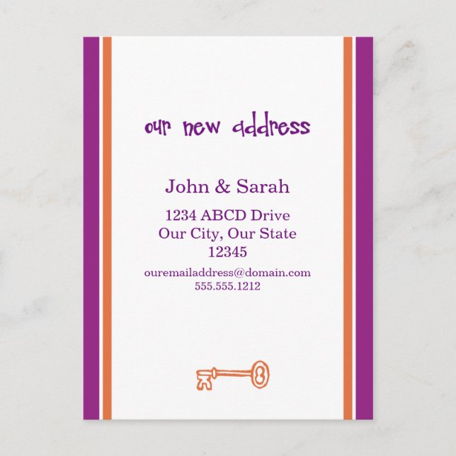 Vi har flyttat! meddelande vykort (Framsida)