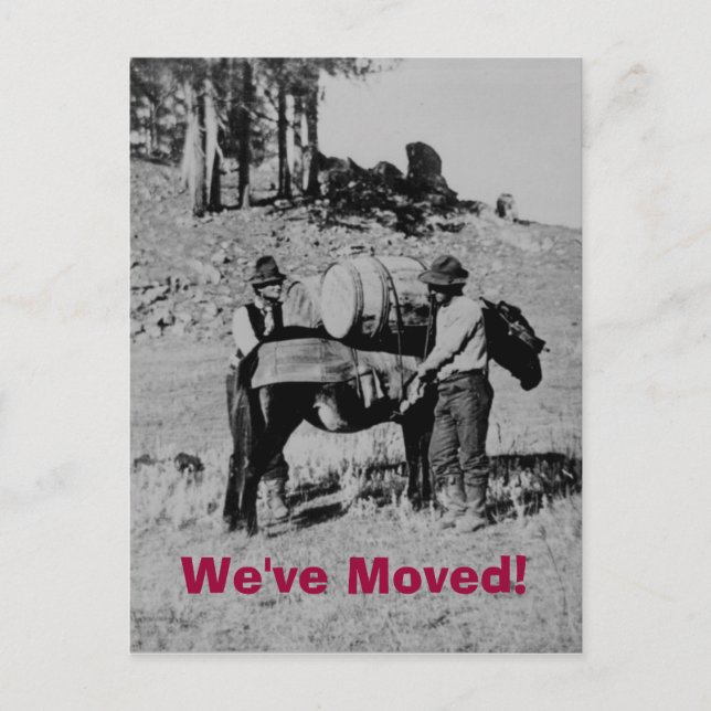 Vi har flyttat! meddelande vykort (Framsida)