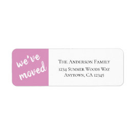 Vi har flyttat | Modern adressetikett för återsänd Returadress Etikett