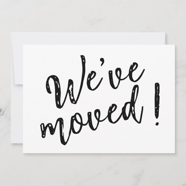 Vi Har Flyttat Modern Handskriven Stil  Meddelande (Framsida)