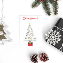 Vi har flyttat Modern Julgran Watercolor