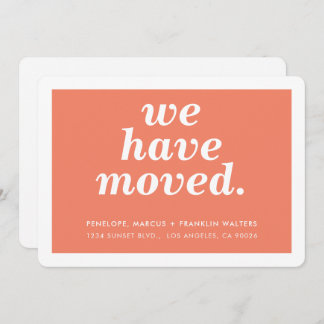 VI HAR FLYTTAT modern, minimal ny adress penna Meddelande