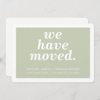 VI HAR FLYTTAT modern minimal ny adress visdom Meddelande