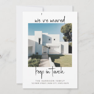 Vi har flyttat Modern Photo Flytta-meddelande Meddelande