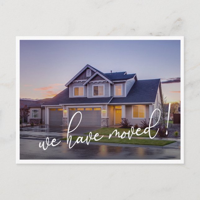 Vi har flyttat Modern Photo Flytta-meddelande Vykort (Framsida)