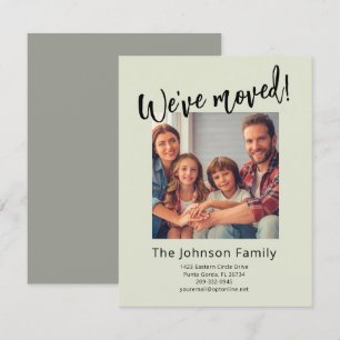 Vi Har Flyttat Modern Stilfull Familj Foto Budget Meddelande