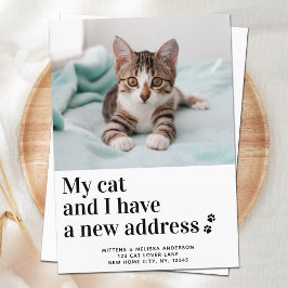 Vi har flyttat My Cat I Ny adress Pet Photo Flytta Meddelande