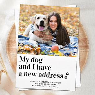 Vi har flyttat My Hund I Ny adress Pet Photo Flytt Meddelande