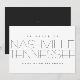 Vi har flyttat Nashville Tennessee Modern New Home Meddelande