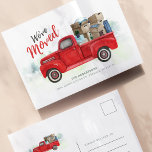 Vi har flyttat New Home Adress Red Lastbil Vykort<br><div class="desc">din upprördhet över din rörelse med vänner och familj! Det här klassiska lastbil-vi har flyttat med röd vintage- har båda dekorativa skript och det moderna typsnitt du enkelt kan anpassa genom att klicka på knappen "Anpassa". Planerar man en uppvärmning av party? Anpassa enkelt det här vykortet för att nyheterna om...</div>
