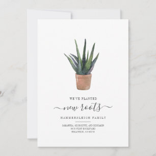 Vi har flyttat New Roots Succulous Plant Flytta