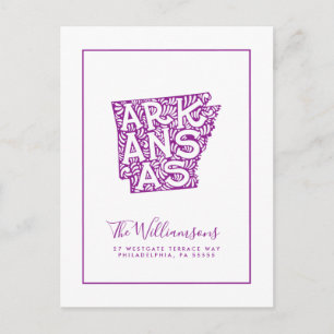 Vi har flyttat Ny adress Arkansas Vykort