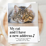 Vi har Flyttat Ny adress Flytta av sällskapsfoto Vykort<br><div class="desc">Min katt och jag har en Ny adress! Låt din bästa vän meddela din rörelse med det här söta och roliga anpassningsbarna för att plocka flytta på kattskor. Anpassa med ditt favoritfoto på katten, namn och din nya adress. Detta meddelande om flytta av sällskapsdjur är ett måste för alla kattälskare,...</div>
