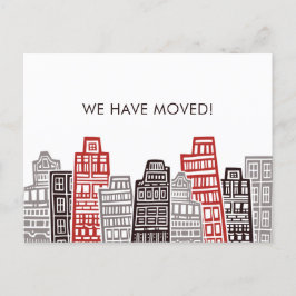 Vi har flyttat ny adress flyttenhetskort vykort