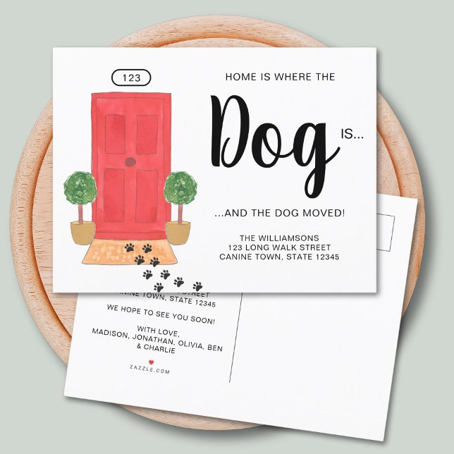 Vi Har Flyttat Ny Adress Hund Flytt  Meddelande Vykort (Skapare uppladdad)