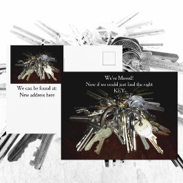 Vi Har Flyttat Ny Adress Roliga Nycklar Vykort