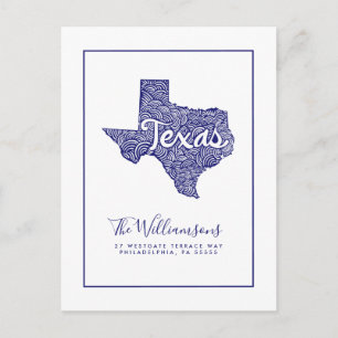 Vi har flyttat Ny adress Texas Vykort