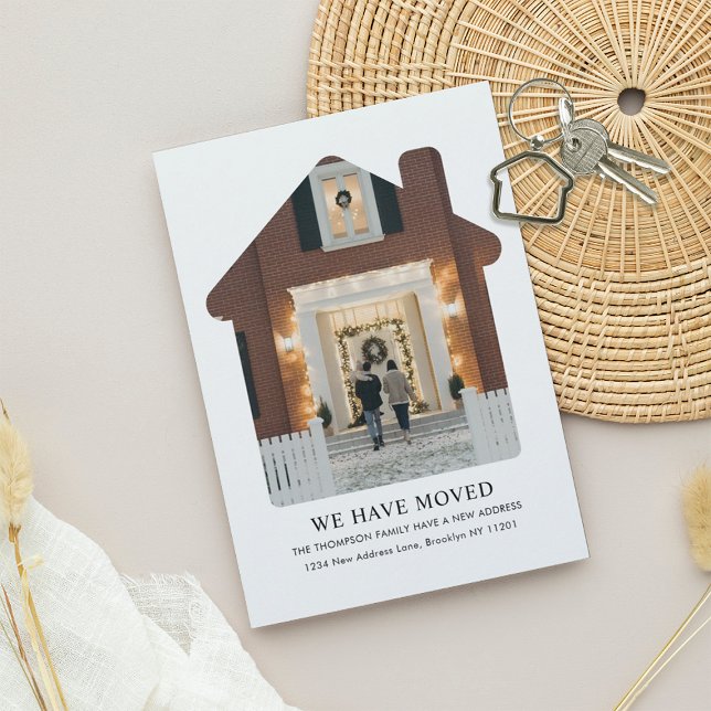 Vi har Flyttat ny Flytta för hemfoto Meddelande (Skapare uppladdad)