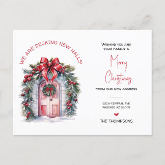 Vi har flyttat Ny hem jul flytt meddelande