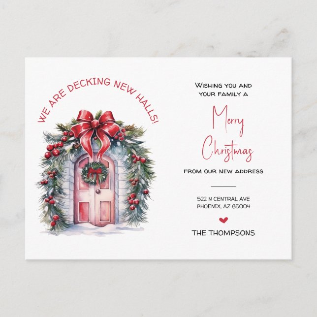 Vi har flyttat Ny hem jul flytt meddelande (Framsida)