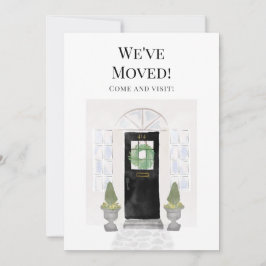 Vi har flyttat Ny svart dörr för vattenfärg i hemm Meddelande