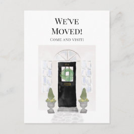 Vi har flyttat Ny svart dörr för vattenfärg i hemm Vykort