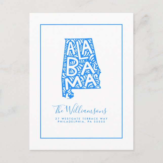 vi har flyttat | Nya adress | Alabama Vykort (Framsida)