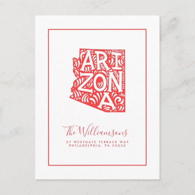 Vi har flyttat | NYA ADRESS | Arizona Vykort (Framsida)