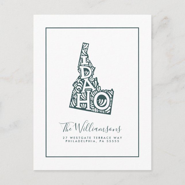 Vi har flyttat | NYA ADRESS | Idaho Vykort (Framsida)