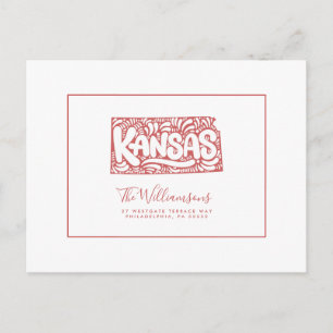 Vi har flyttat NYA ADRESS Kansas Vykort