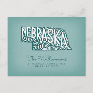 Vi har flyttat NYA ADRESS Nebraska Vykort