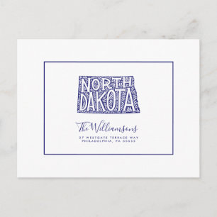 Vi har flyttat NYA ADRESS North Dakota Vykort