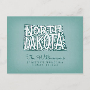 Vi har flyttat NYA ADRESS North Dakota Vykort