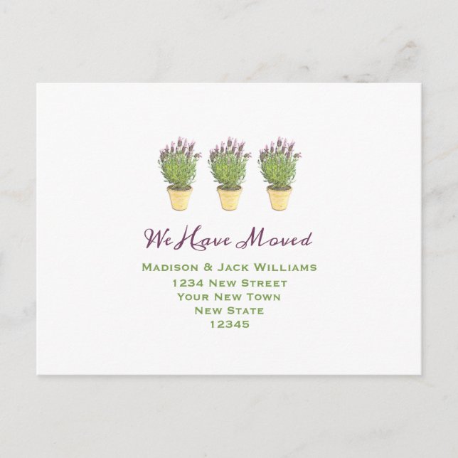 Vi har flyttat | NYA ADRESS | Nytt hem Vykort (Framsida)