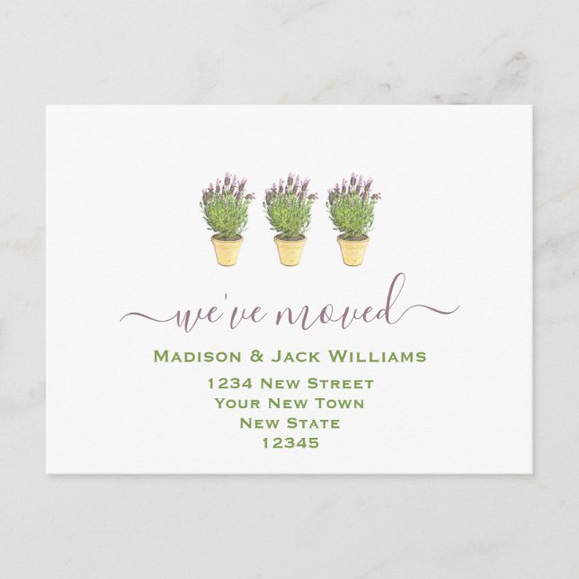 Vi har flyttat | NYA ADRESS | Nytt hemvykort Vykort (Framsida)