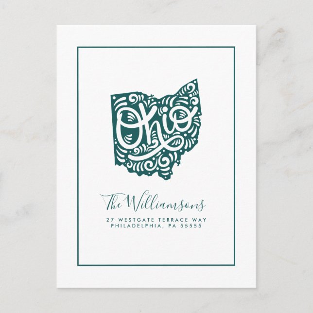 Vi har flyttat | NYA ADRESS | Ohio Vykort (Framsida)