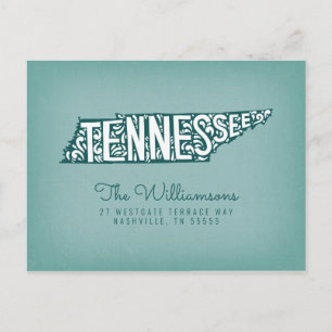 vi har flyttat Nya adress Tennessee Vykort