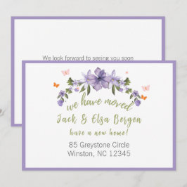 Vi har Flyttat Nytt adress Anteckningskort