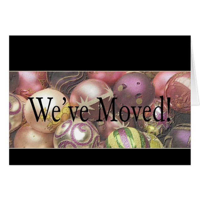 Vi har flyttat - Nytt adress julkort Hälsningskort (Framsidan Horizontal)