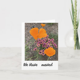 Vi har flyttat nytt adress meddelandekort tack kort
