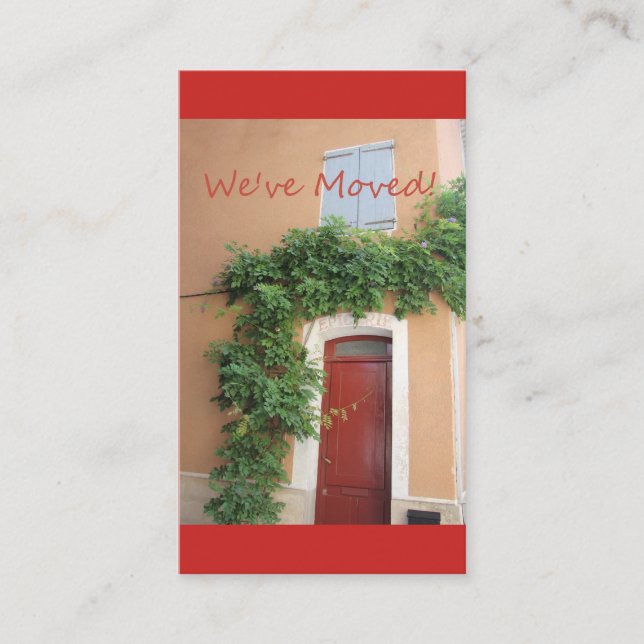 Vi Har Flyttat - Nytt Adress Tillkännagivande Tilläggskort (Framsida)