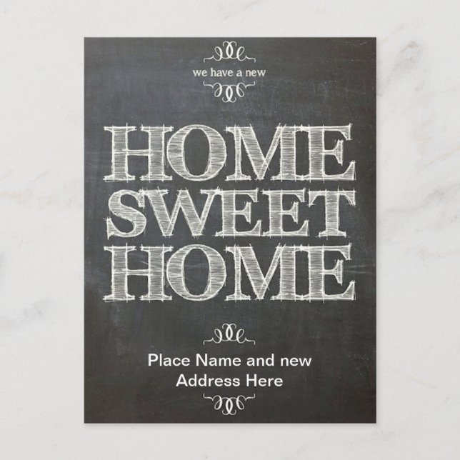 Vi har Flyttat Nytt adress vykort för kalkkort (Framsida)