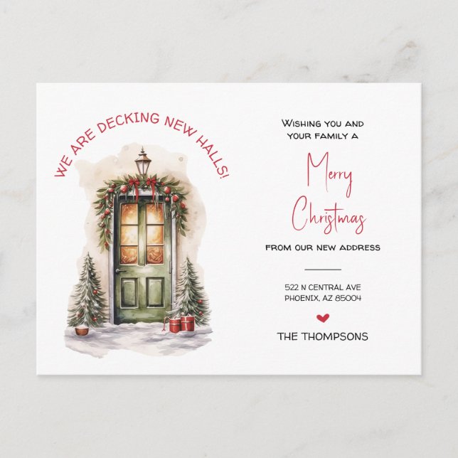 Vi har flyttat Nytt Flytta i hemmet Helg Vykort (Framsida)