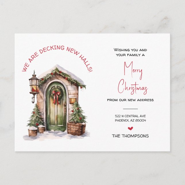 Vi har flyttat Nytt Flytta i hemmet Helg Vykort (Framsida)