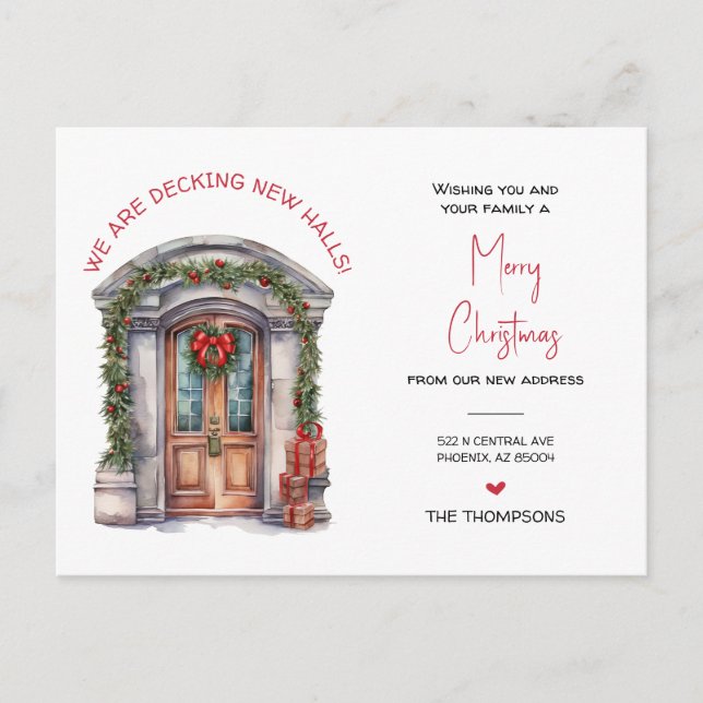 Vi har flyttat Nytt Flytta i hemmet Helg Vykort (Framsida)